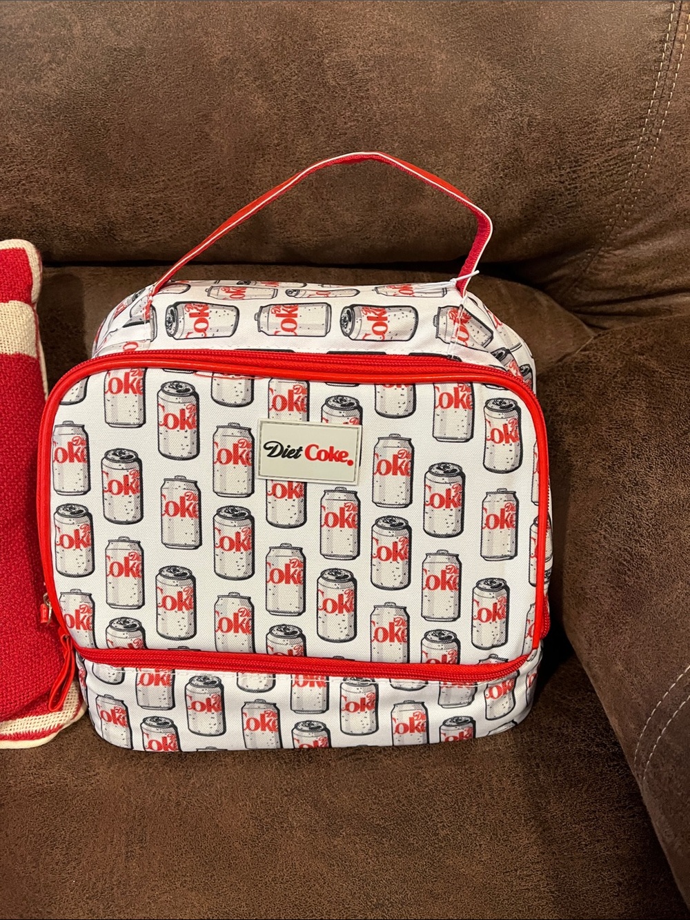 Coca Cola Diet Coke White and Red Travel Lunch Bag